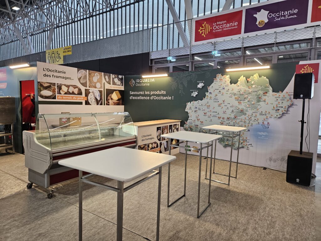 Stand de l'Irqualim pour le Marché gourmand d'Occitanie 2025