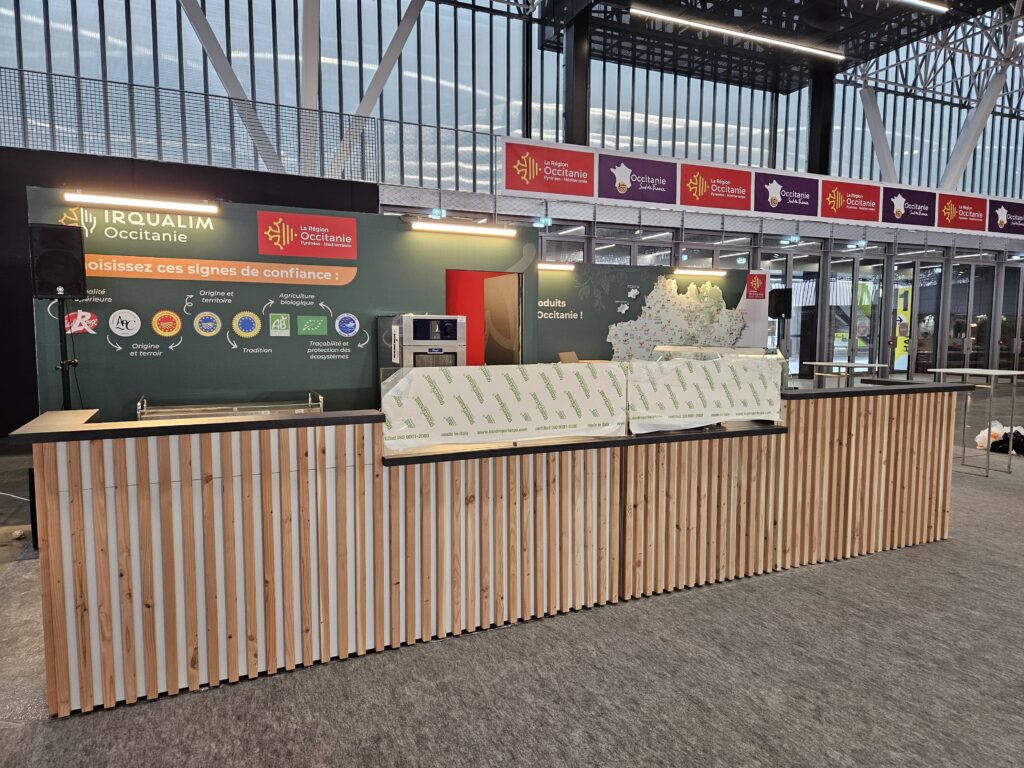 Stand de l'Irqualim pour le Marché gourmand d'Occitanie 2025