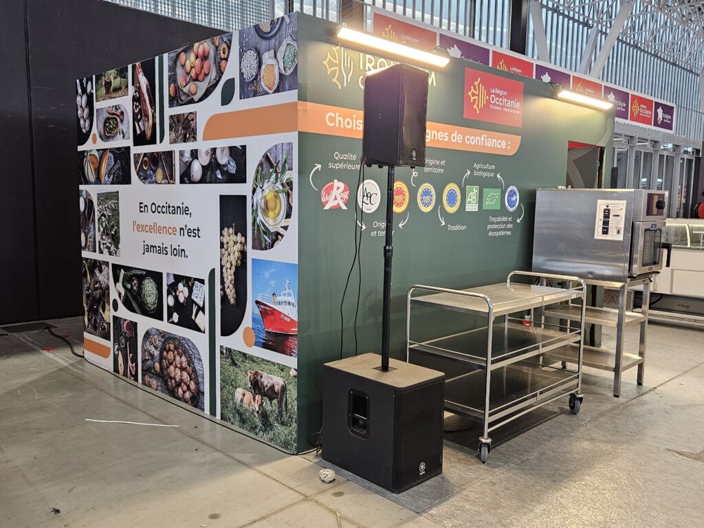 Stand de l'Irqualim pour le Marché gourmand d'Occitanie 2025
